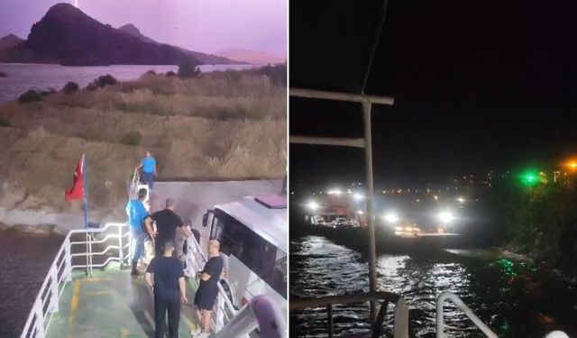 Elazığ'da fırtına: Feribot iskeleye yanaşamadı