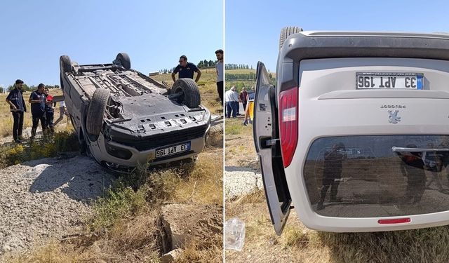 Takla atan kamyonette 4 yaralı