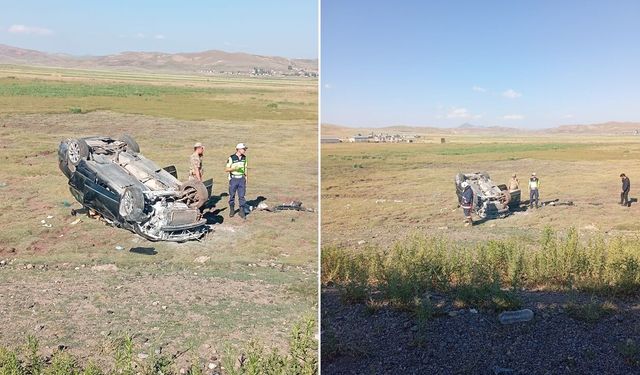 Eski başkanın aracı takla attı: 4 yaralı