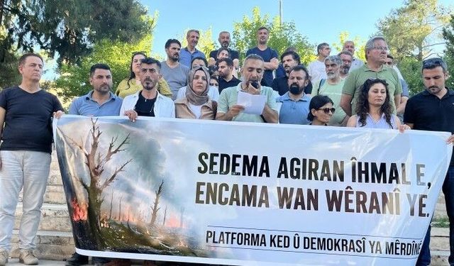 Mardin'de yangın açıklaması