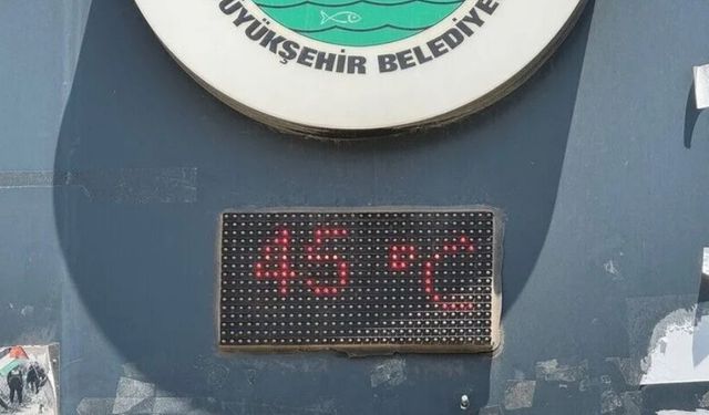 Şanlıurfa sıcaklık 45 dereceye vardı