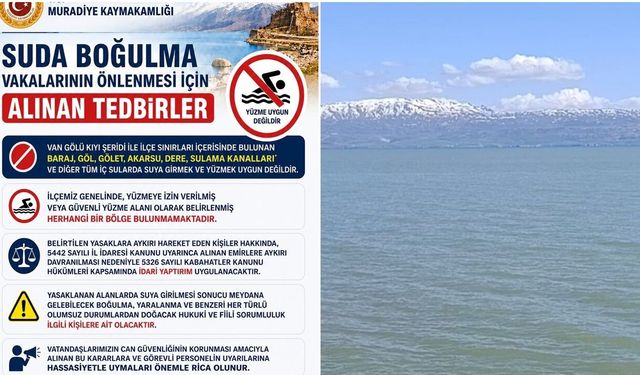 Van Gölü'nde yüzme yasağı