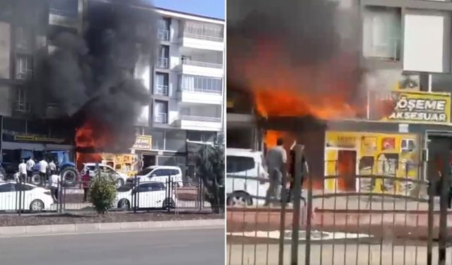 Elazığ'da iş yeri yangını