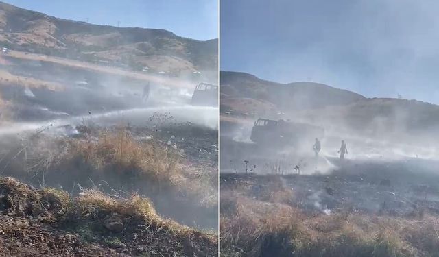 Elazığ’da arazi yangını