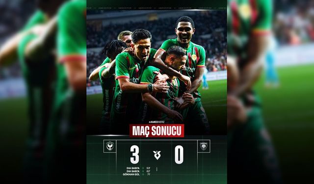 Amedspor liderlik koltuğunda: 3-0