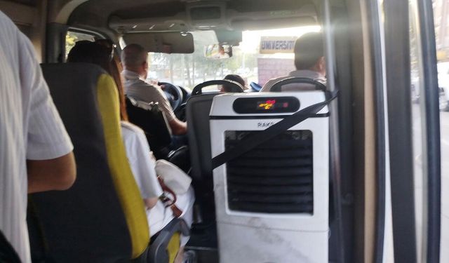 Diyarbakır’da şehir içi ulaşımda dikkat çeken serinletme çözümü