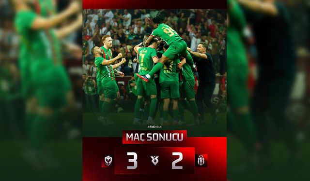 Amedspor liderliği Beşiktaş'a kaptırmadı:3-2