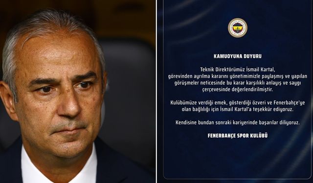 Fenerbahçe'de İsmail Kartal dönemi sona erdi