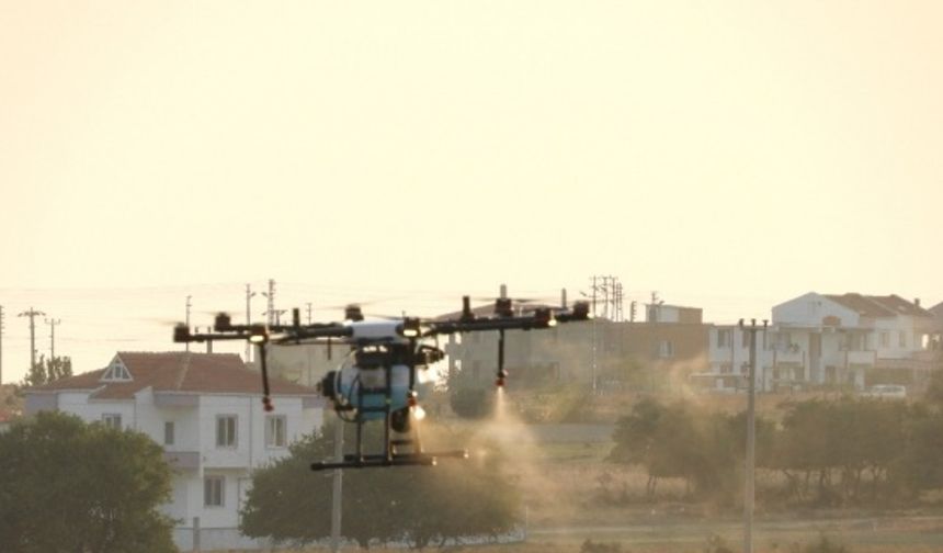 Edirne’de drone ile ilaçlama dönemi başladı