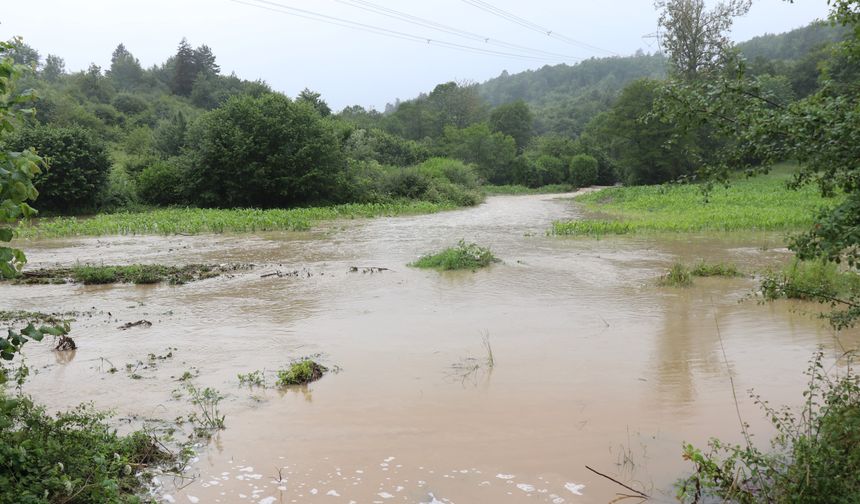 Bolu’da sağanak dereleri taşırdı