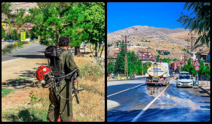 Çüngüş'te gündüz gece temizlik