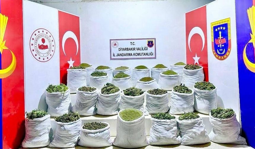 Lice’de 1 ton 640 kilo esrar ele geçirildi