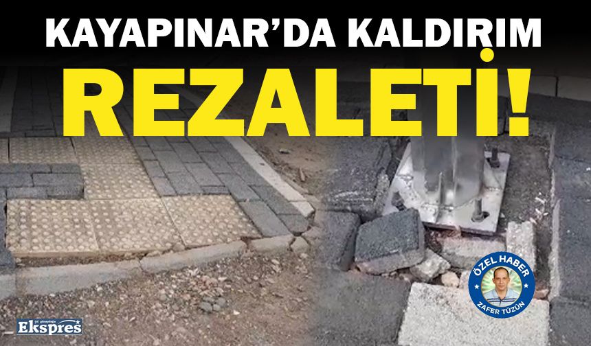 Kayapınar’da kaldırım rezaleti!