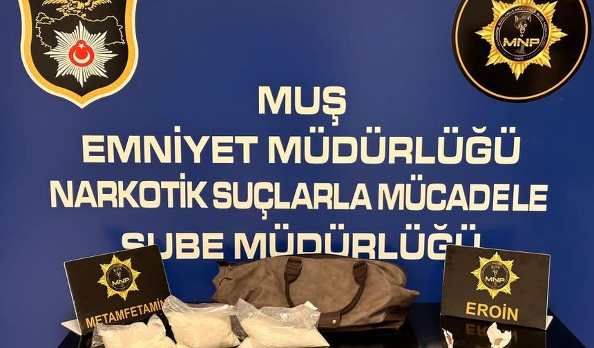 Yolcu otobüsünde 1 kilo 501 gram metamfetamin ele geçirildi