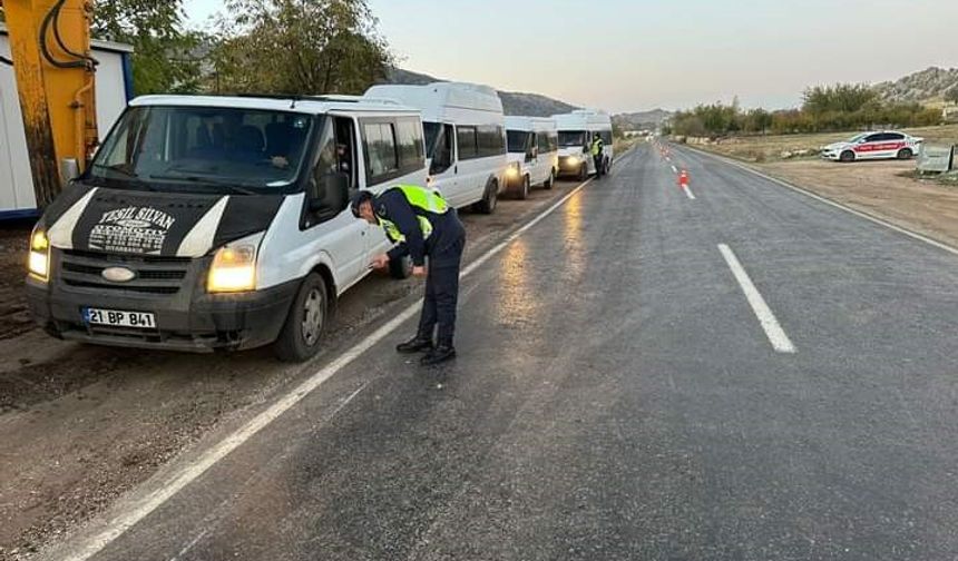 Çermik’te kış lastiği denetimi