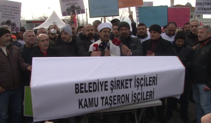 İşçilerden ‘tabutlu’ eylem