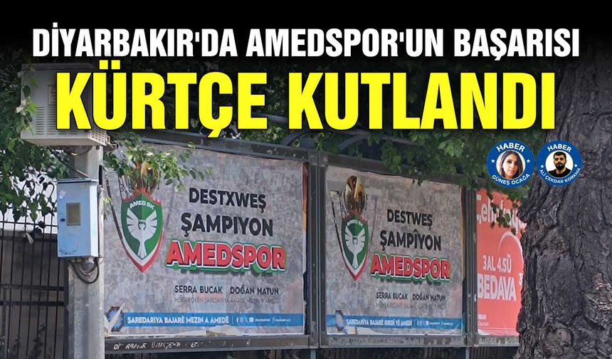 Diyarbakır'da Amedspor'un başarısı Kürtçe kutlandı