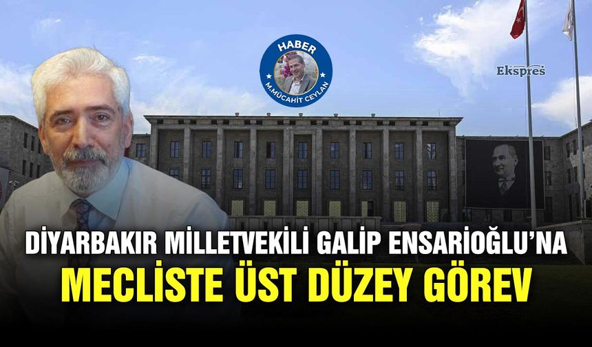 Diyarbakır Milletvekili Galip Ensarioğlu’na Mecliste üst düzey görev