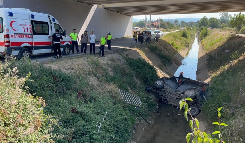 Bolu Çevre Yolunda araç köprüden uçtu: 1 ölü, 1 yaralı