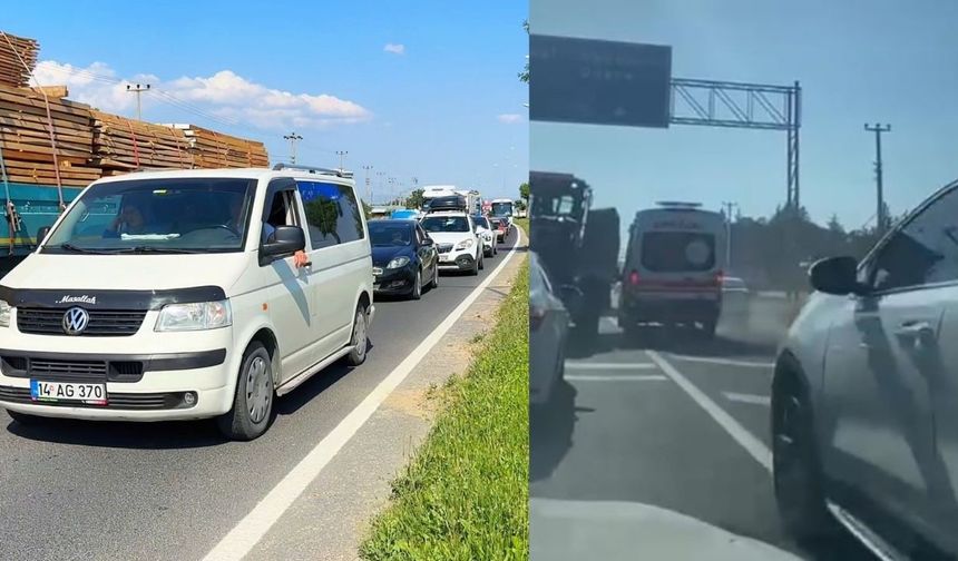 Bolu yolu tünel nedeniyle felç oldu: Ambulans geçmekte zorlandı