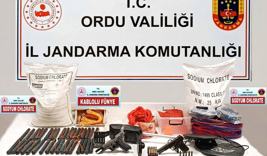 Ordu’da patlayıcı madde ele geçirildi