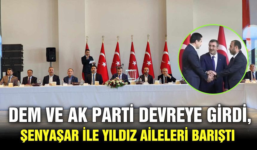 DEM ve AK Parti devreye girdi,  Şenyaşar ile Yıldız aileleri barıştı