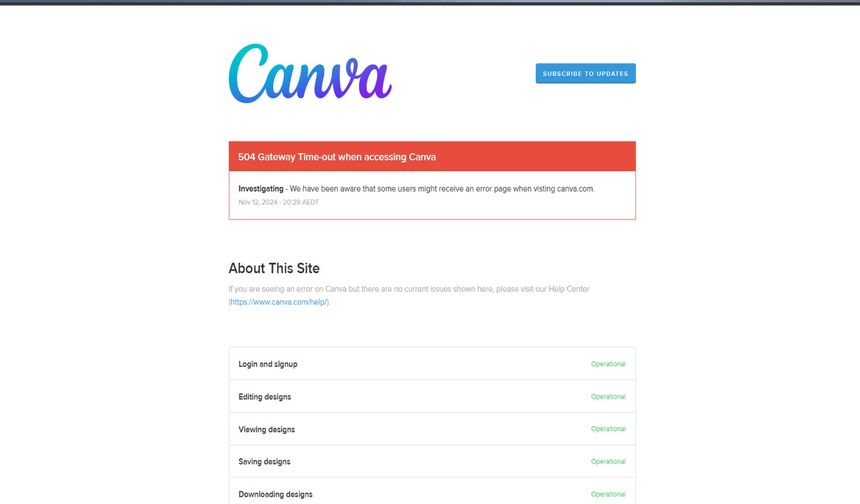 CANVA internet sitesi çöktü!