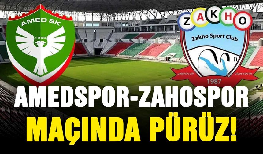 Amedspor-Zahospor maçında pürüz!