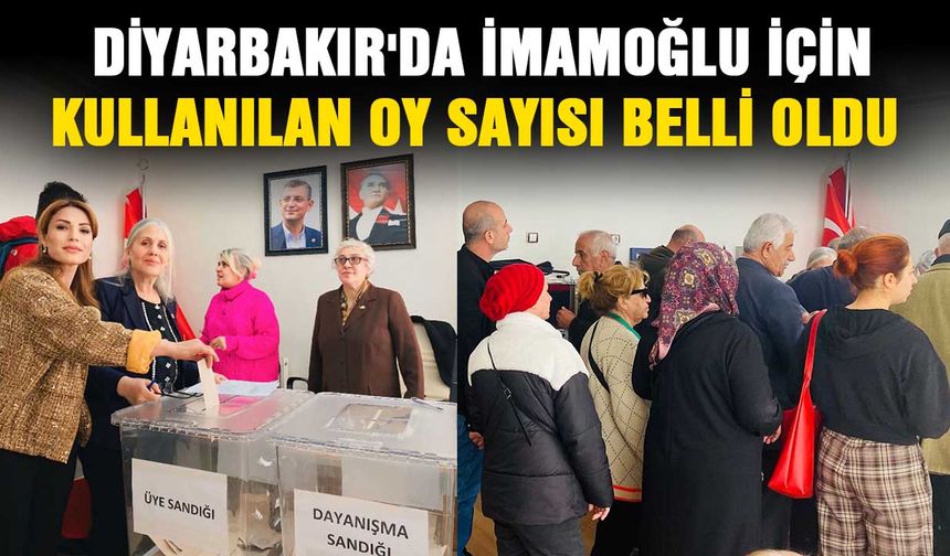 Diyarbakır'da İmamoğlu için kullanılan oy sayısı belli oldu