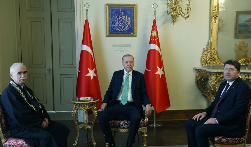 Cumhurbaşkanı Erdoğan, AYM Başkanı Özkaya’yı kabul etti