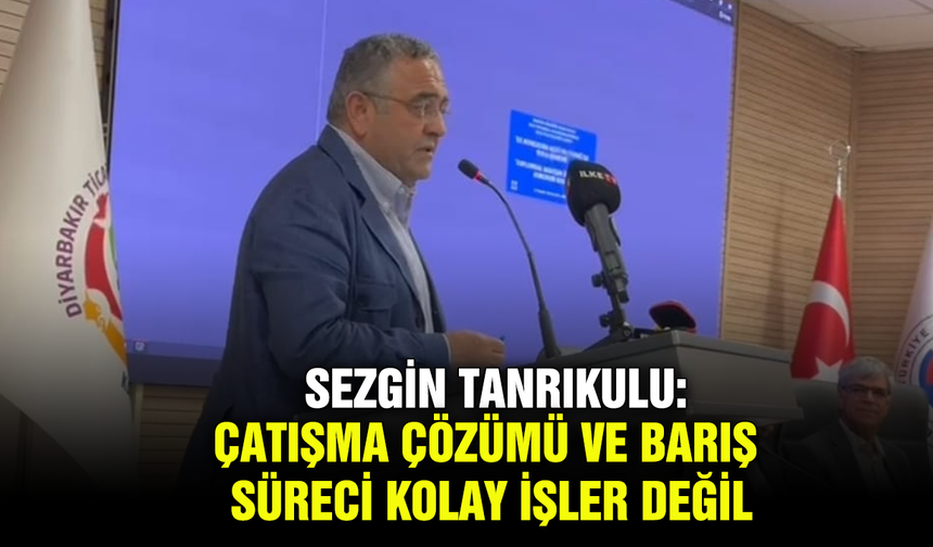 Sezgin Tanrıkulu: Çatışma çözümü ve barış süreci kolay işler değil