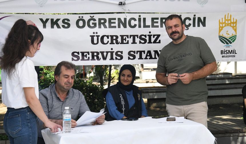 Bismil’de YKS öğrencilerine ücretsiz servis hizmeti