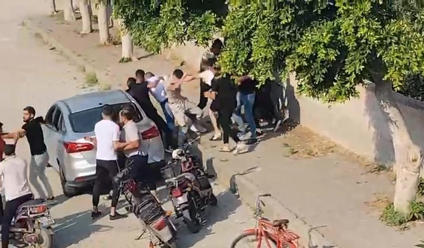 Meydan savaşı gibi kavga kamerada