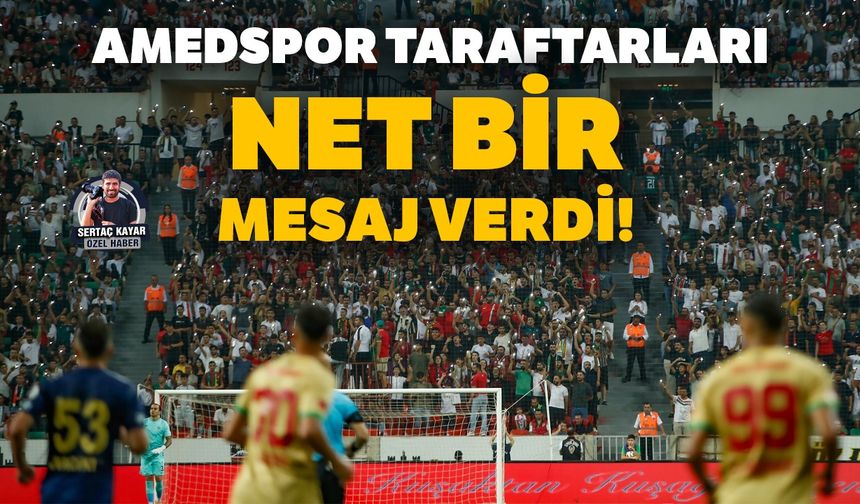 Amedspor taraftarları net bir mesaj verdi!