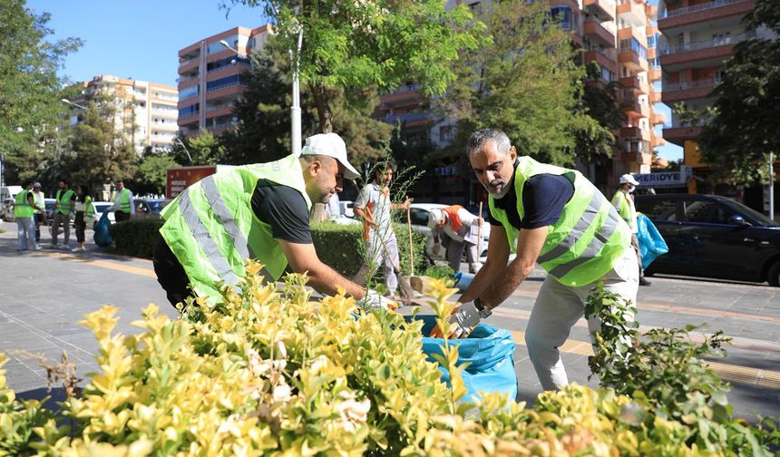 Diyarbakır Kayapınar’da eşbaşkanlar temizlik mesaisinde