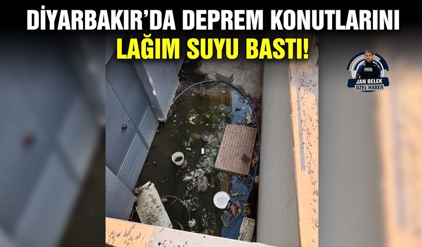 Diyarbakır’da deprem konutlarını lağım suyu bastı!