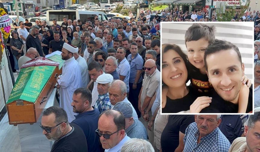 Eşi tarafından boğularak öldürülen anne ve oğluna son veda