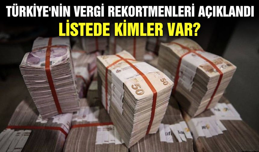 Türkiye'nin vergi rekortmenleri açıklandı; Listede kimler var?