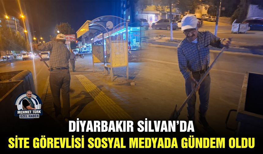 Diyarbakır Silvan’da, site görevlisi sosyal medyada gündem oldu