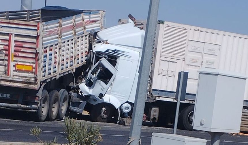 Diyarbakır'da iki tır kafa kafaya çarpıştı: 2 yaralı