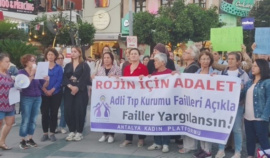 Antalya’da kadınlar, Rojin Kabaiş için “şeffaf soruşturma” çağrısı yaptı