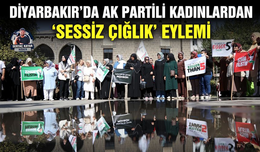 Diyarbakır’da AK Partili kadınlardan ‘sessiz çığlık’ eylemi