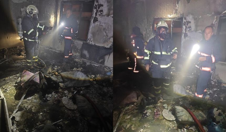 Mardin’de bina yangını: 1’i çocuk 2 kişi hastaneye kaldırıldı