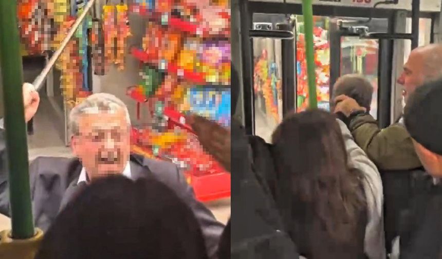 Özel halk otobüsünde bastonlu kavga: 1 yaralı