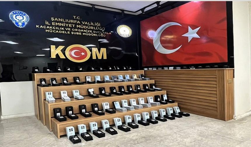 Şanlıurfa'da 645 adet kaçak telefon ele geçirildi