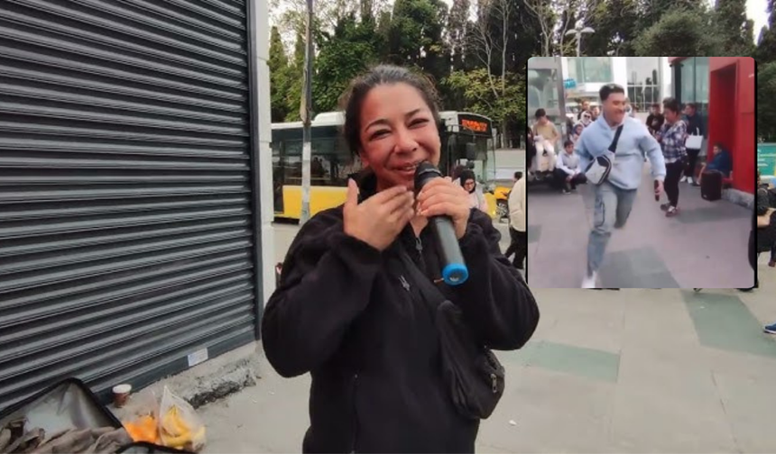 Sokak Şarkıcısına Tepki Çeken Hareket! Mikrofonu Alıp Kaçtı