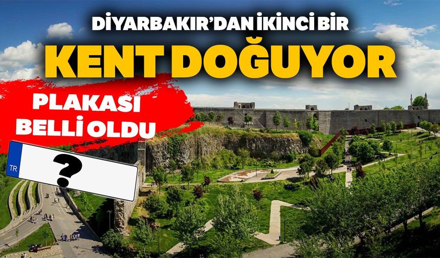 Diyarbakır’dan ikinci bir kent doğuyor, plakası belli oldu