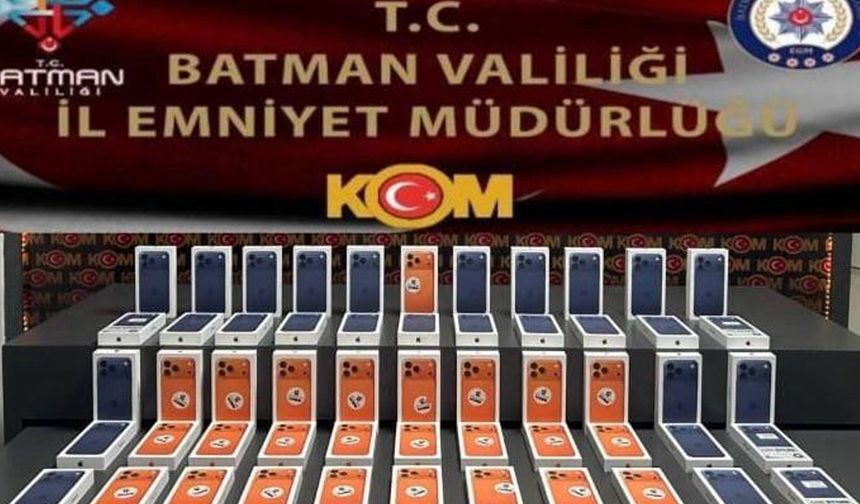 Batman’da 6,6 milyon TL değerinde kaçak telefon ele geçirildi