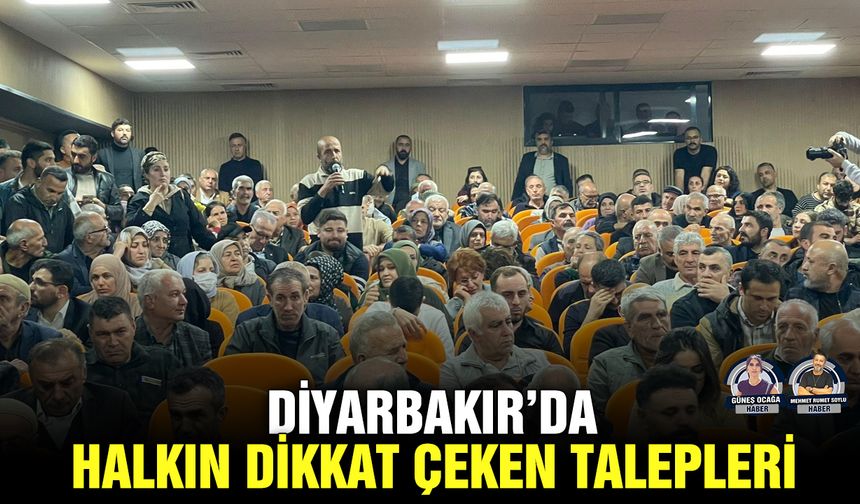 Diyarbakır’da halkın dikkat çeken talepleri