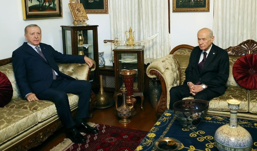 Erdoğan ile MHP Lideri Bahçeli bir araya geldi